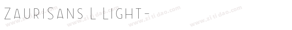 ZauriSans L Light字体转换